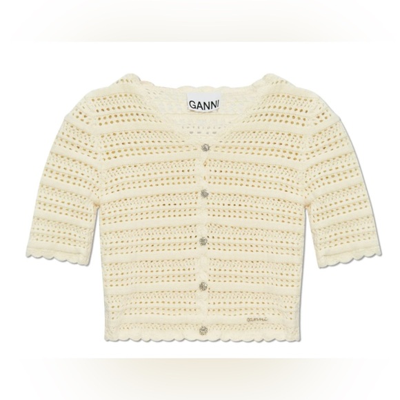 NWTA Ganni Short Sleeve Cardigan - Picture 2 of 7